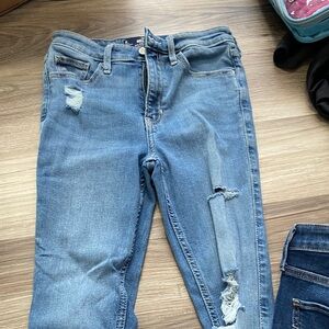 Hollister Light Blue Distressed Skinny Jeans